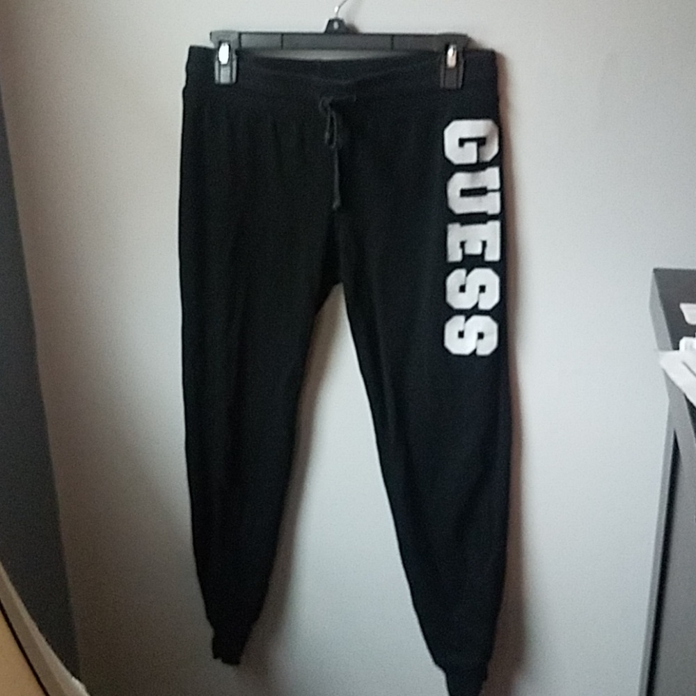 Black GUESS Sweatpant Capris